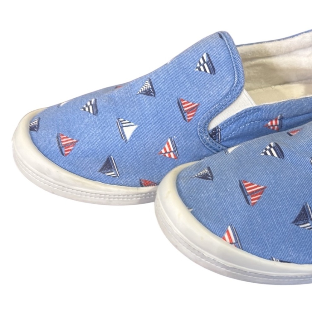 Tommy Bahama Rossi Blue Fabric Casual Slip On Boat Shoe Loafer Women's Size 8 - Picture 4 of 11